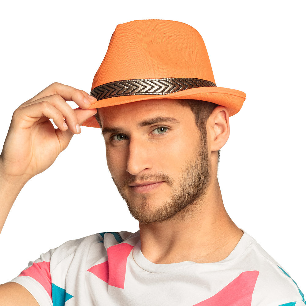 Hoed Funky Neon Oranje