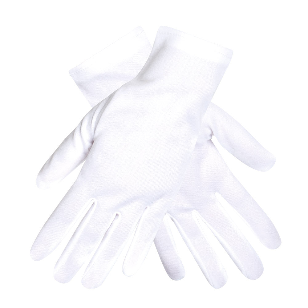 Witte Sinterklaas Handschoenen Volwassenen – Polyester – Verkleedhandschoenen – Wit