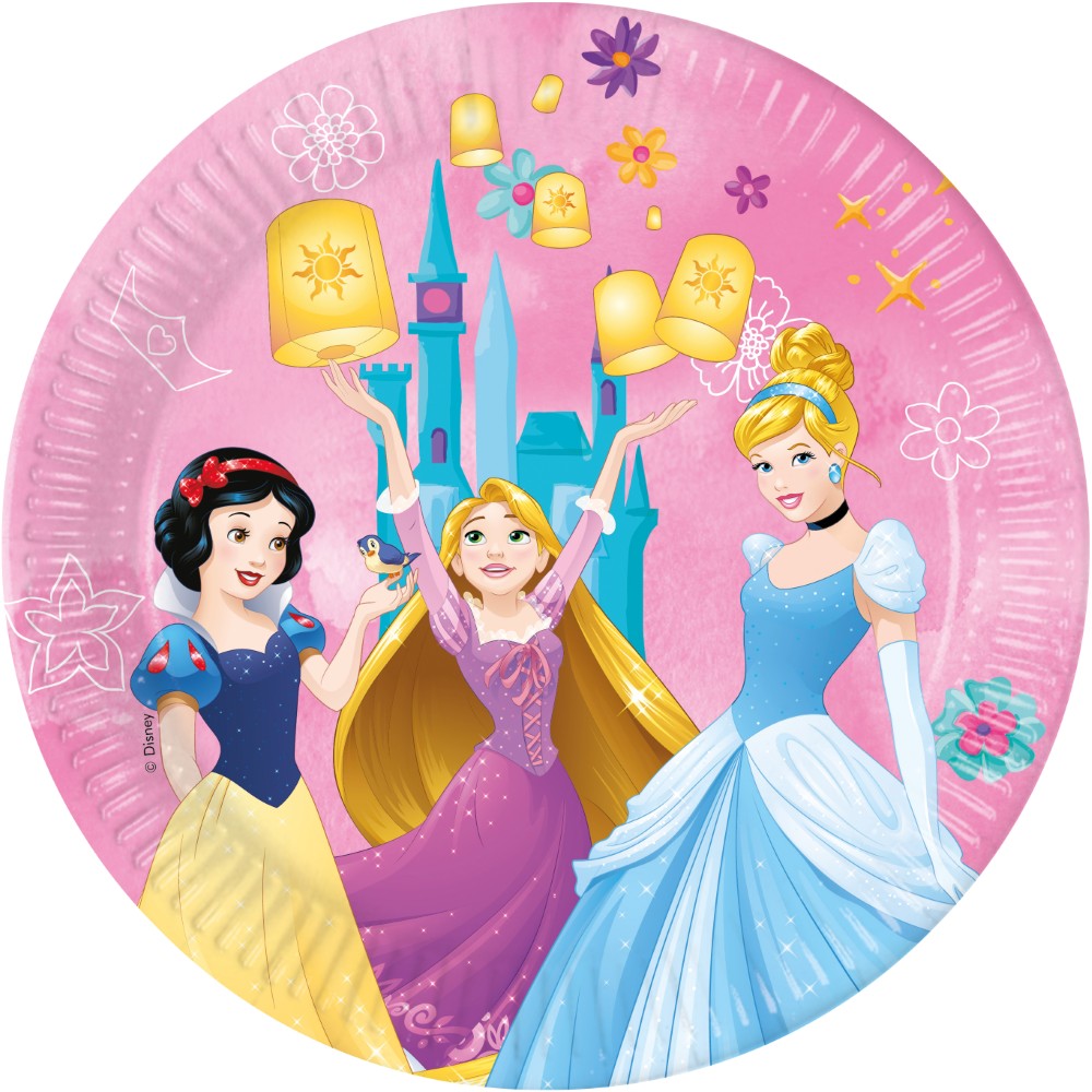Borden Papier Dinsey Prinsessen 8 Stuks