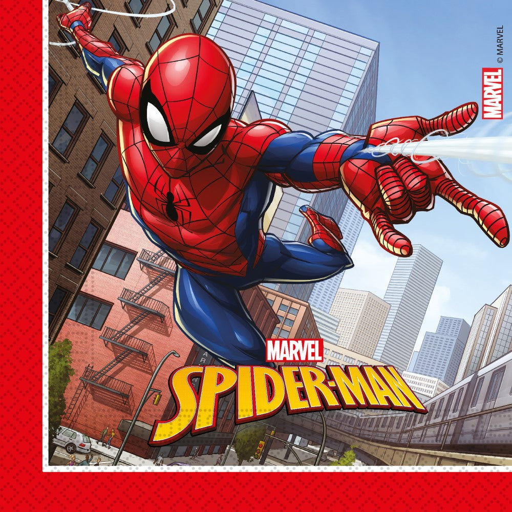 Servetten Papier Spiderman 20 Stuks