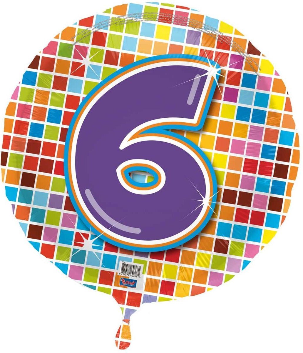folieballon 6 Jaar 45cm