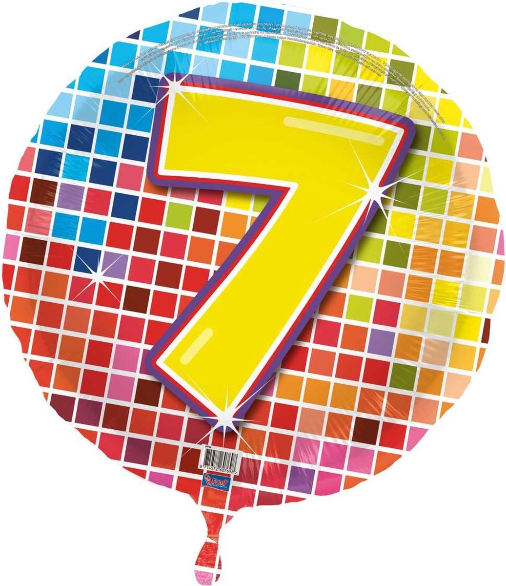 Folieballon 7 Jaar 45cm