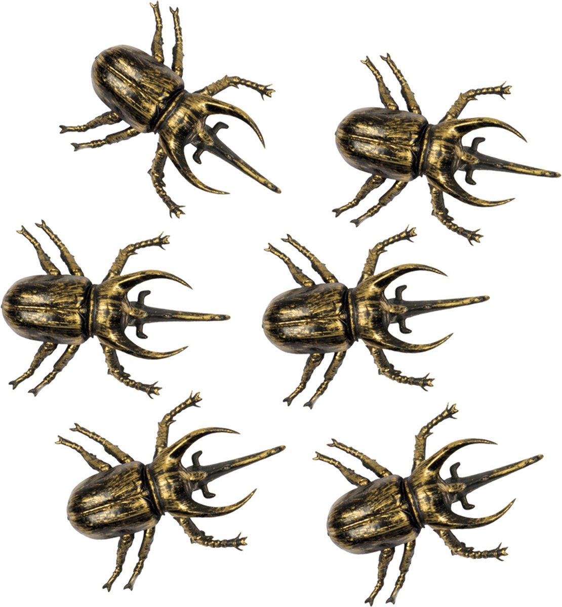 Goudkleurige scarabee decoraties 6st