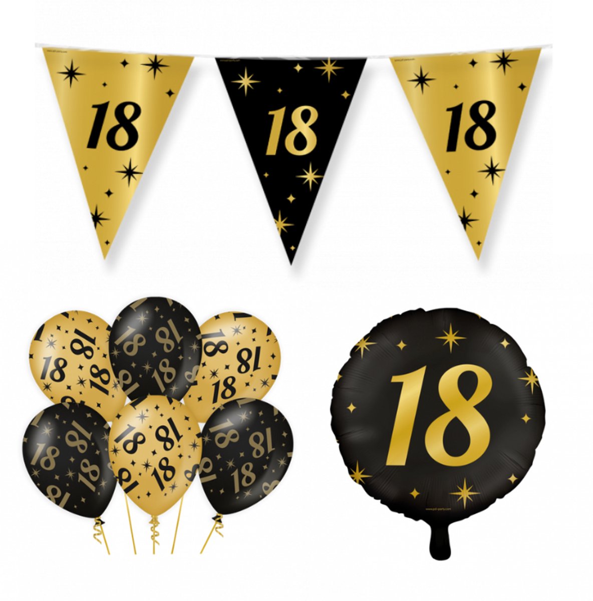 18 Jaar Versiering Pakket Classy 8-delig