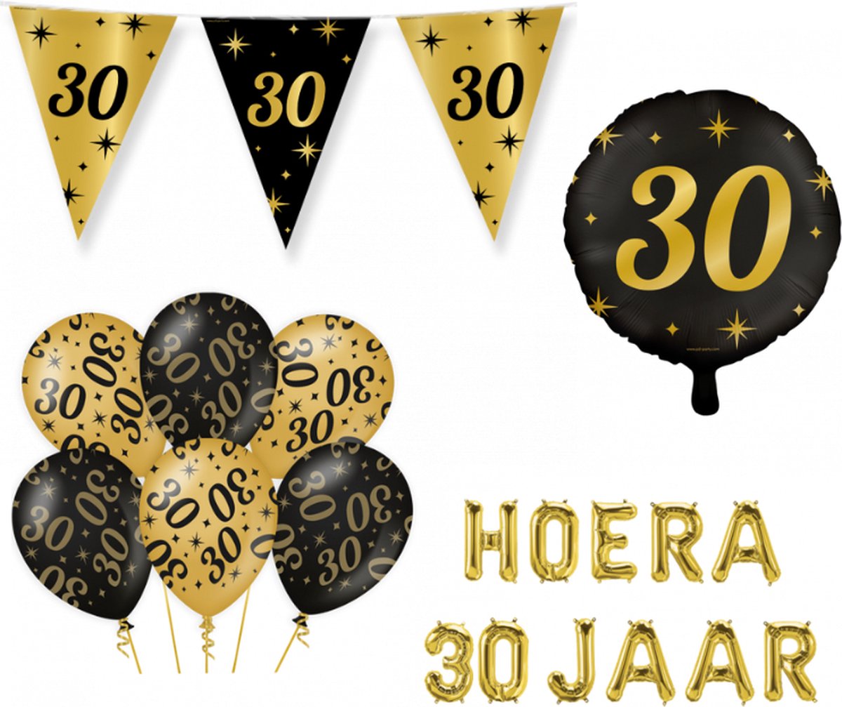 30 Jaar Versiering Pakket Classy 9-delig