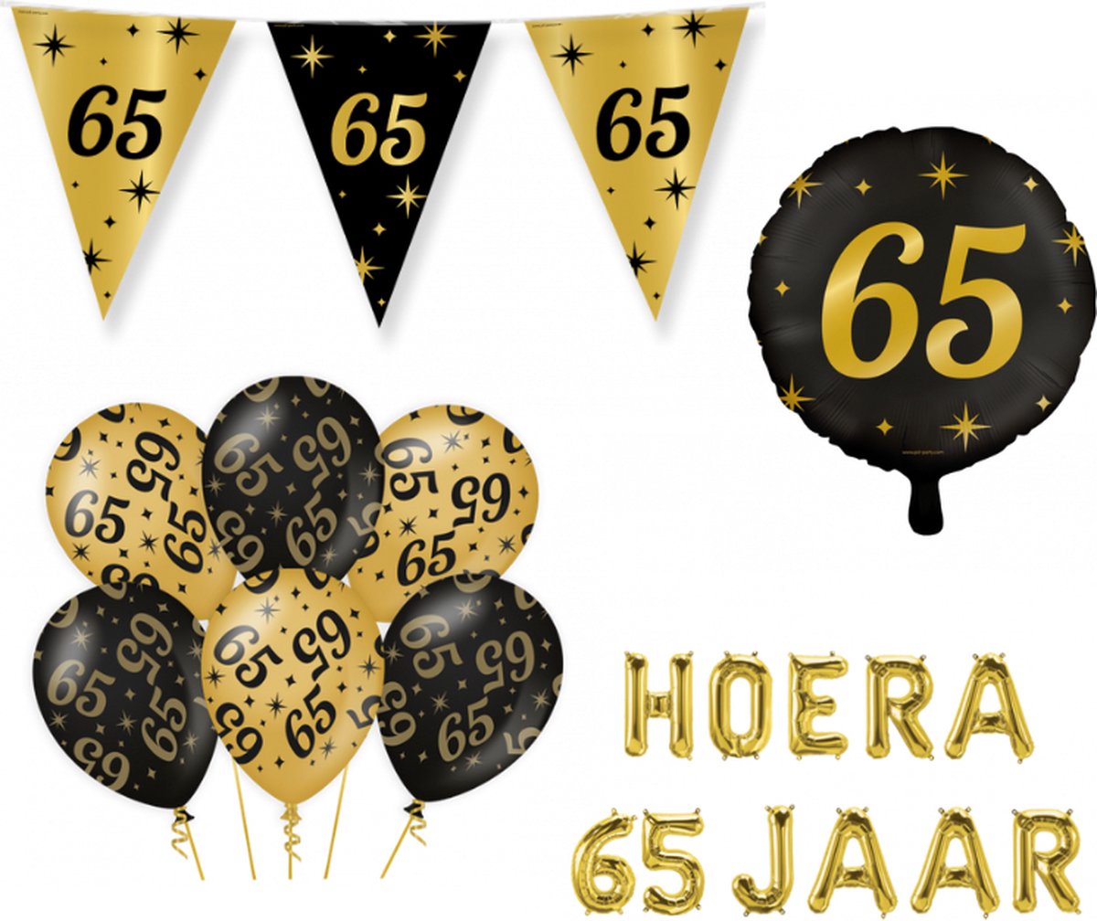 65 Jaar Versiering Pakket Classy 9-delig