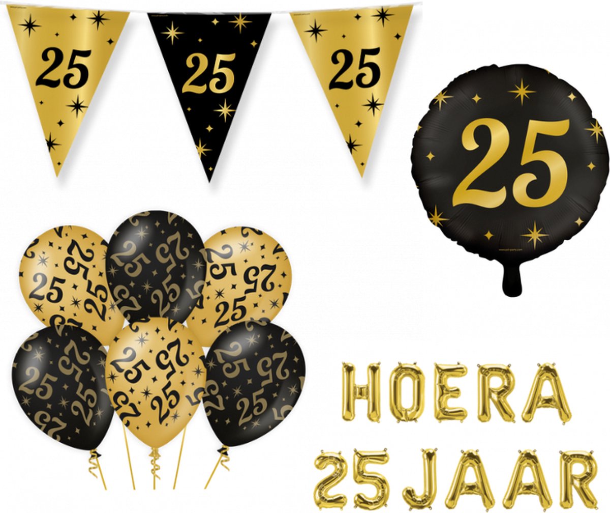 25 Jaar Versiering Pakket Classy 9-delig