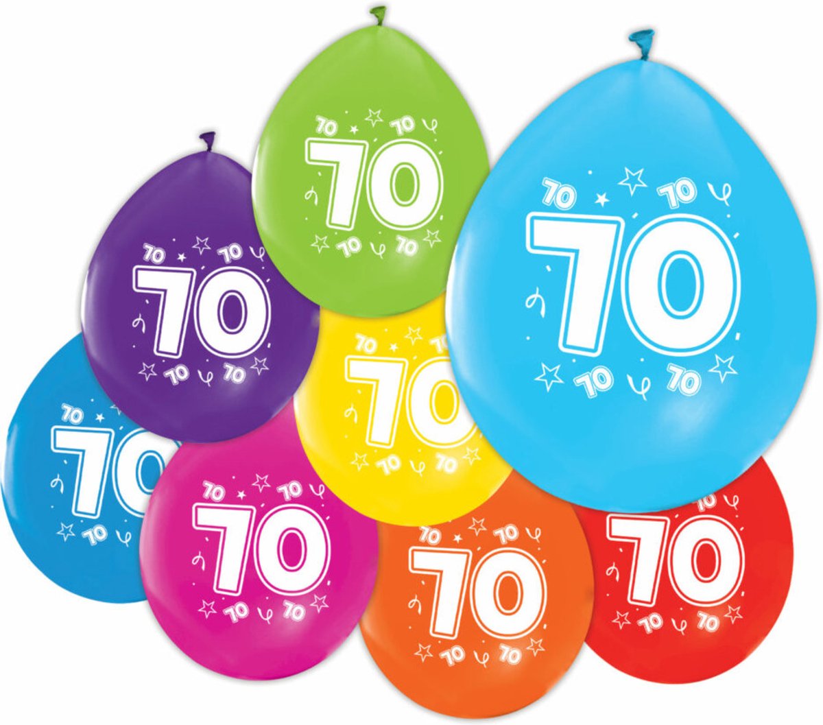 70 Jaar Ballonnen 30cm 8st
