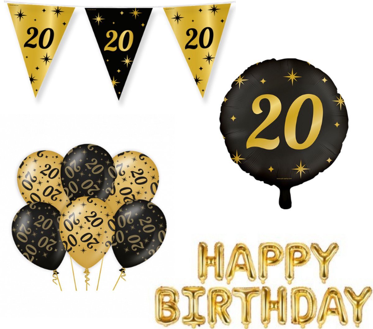 20 Jaar Versiering Pakket Classy 9-delig