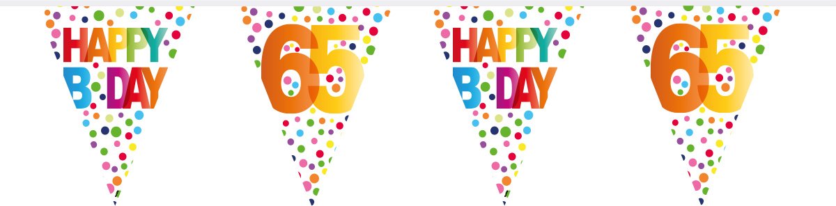 Vlaggenlijn 65 Jaar stippen 10m