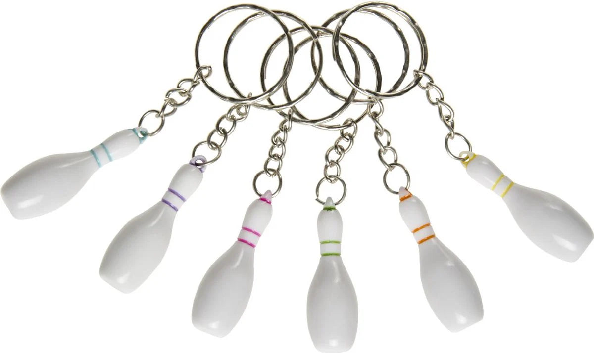 Sleutelhanger Bowlingkegel 12 Stuks