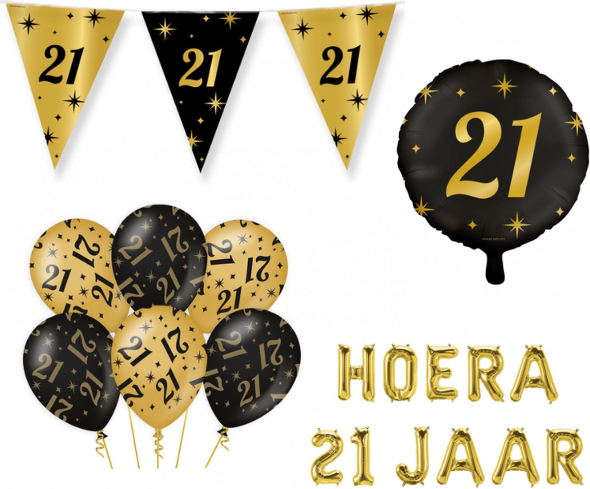 21 Jaar Versiering Pakket Classy 9-delig