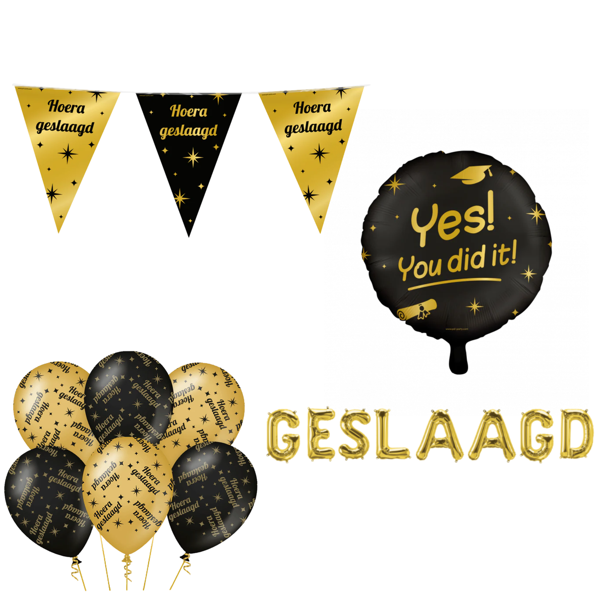 Geslaagd Versieringspakket Classy 9-Delig