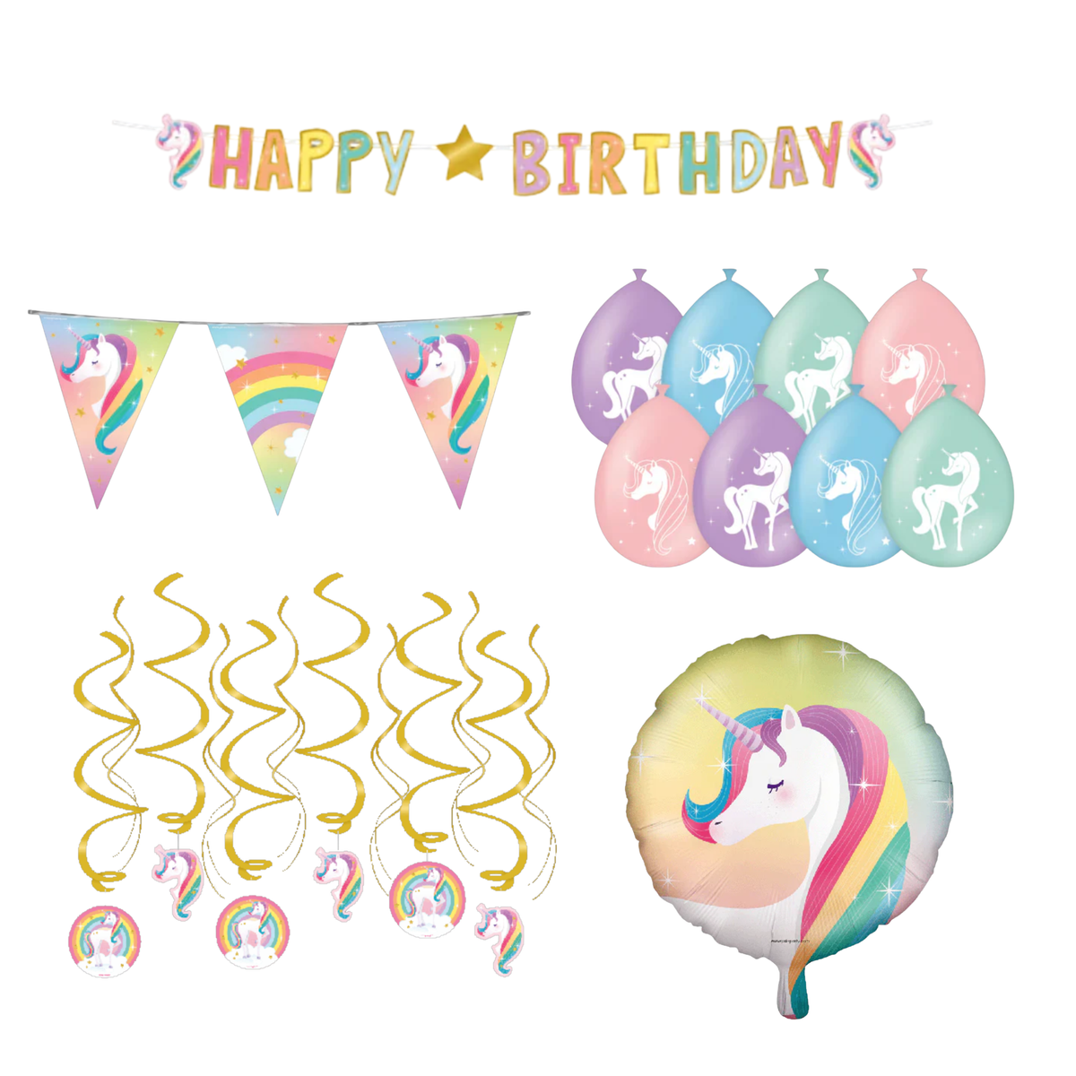 Eenhoorn Versiering Pakket 23-Delig