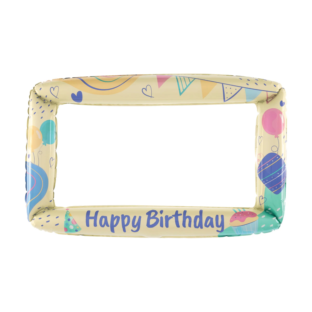 Folie Ballon Frame Happy Birthday 80x59cm