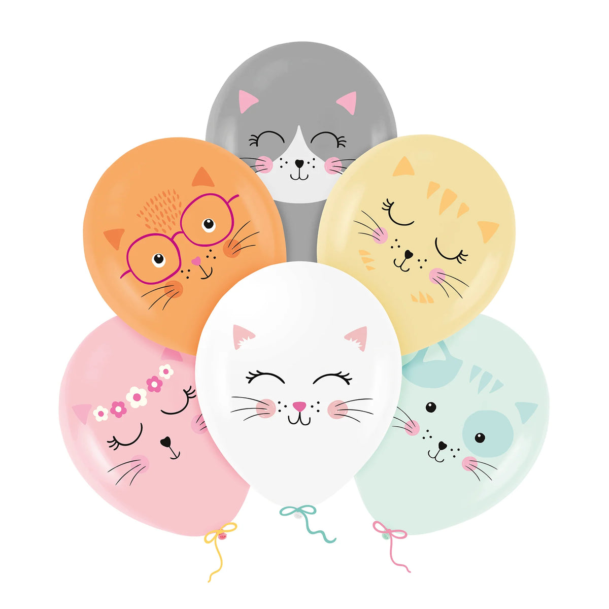 Kittens Ballonnen 30cm 6 Stuks