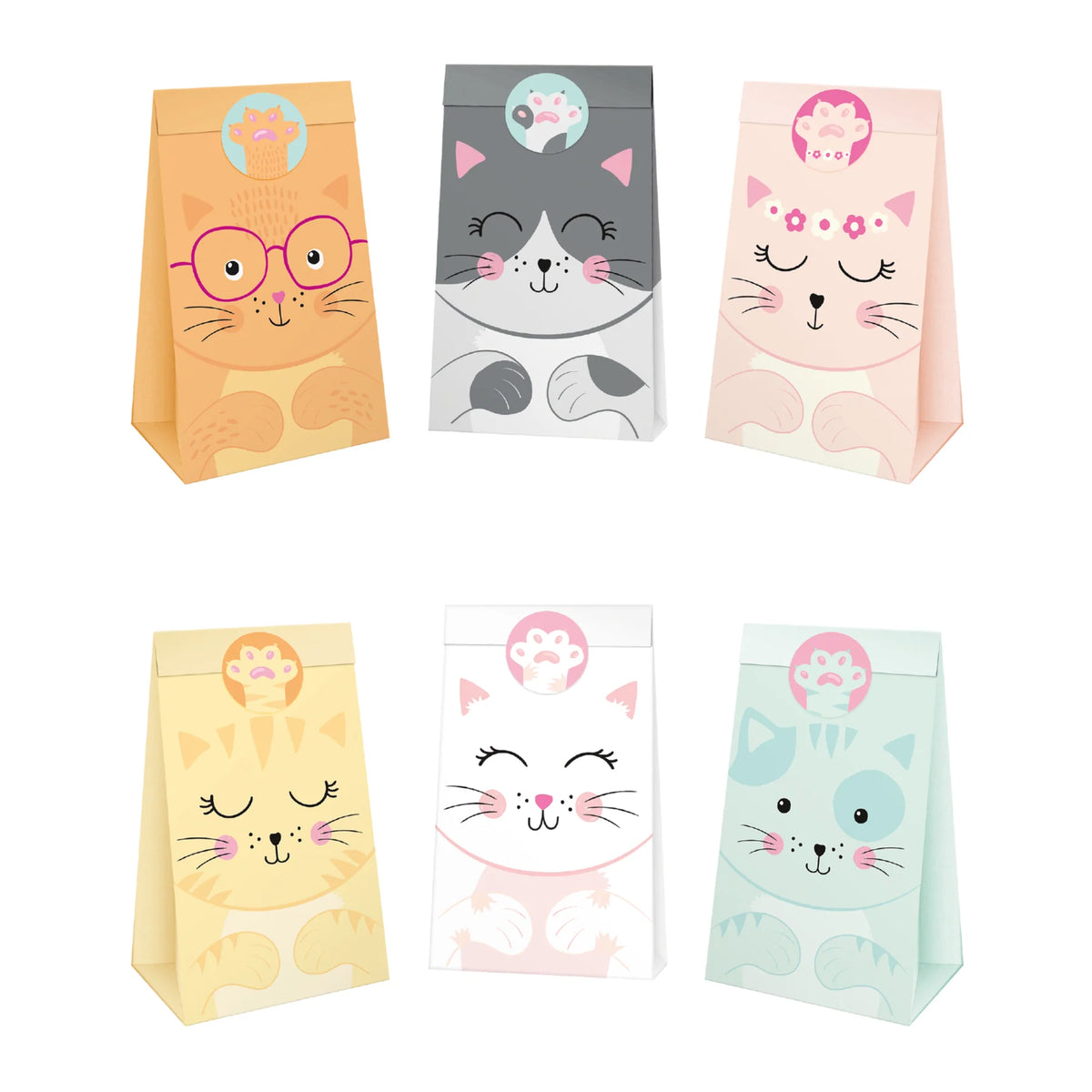 Kittens Uitdeelzakjes 6 Stuks