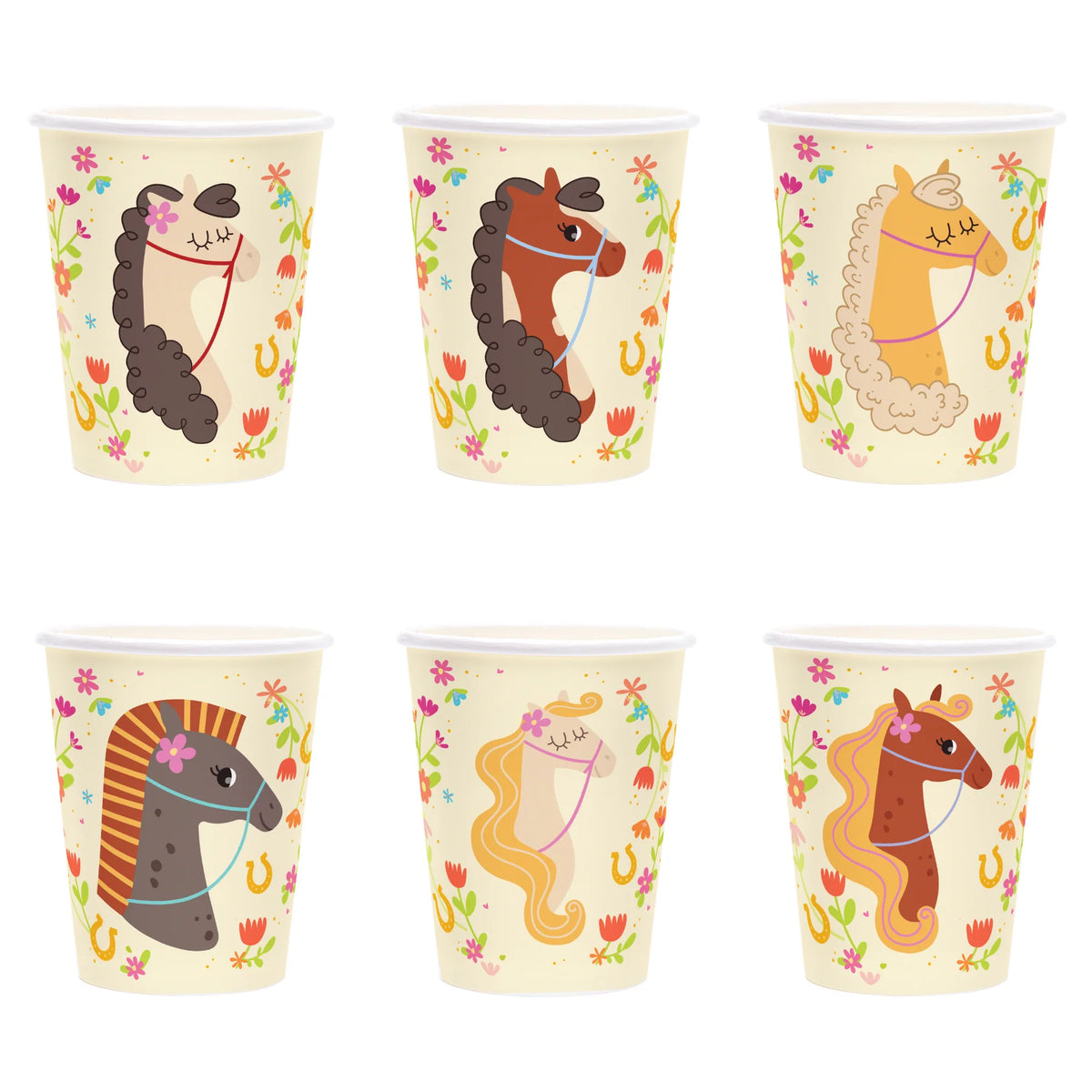 Paarden Bekers 220ml 6 Stuks