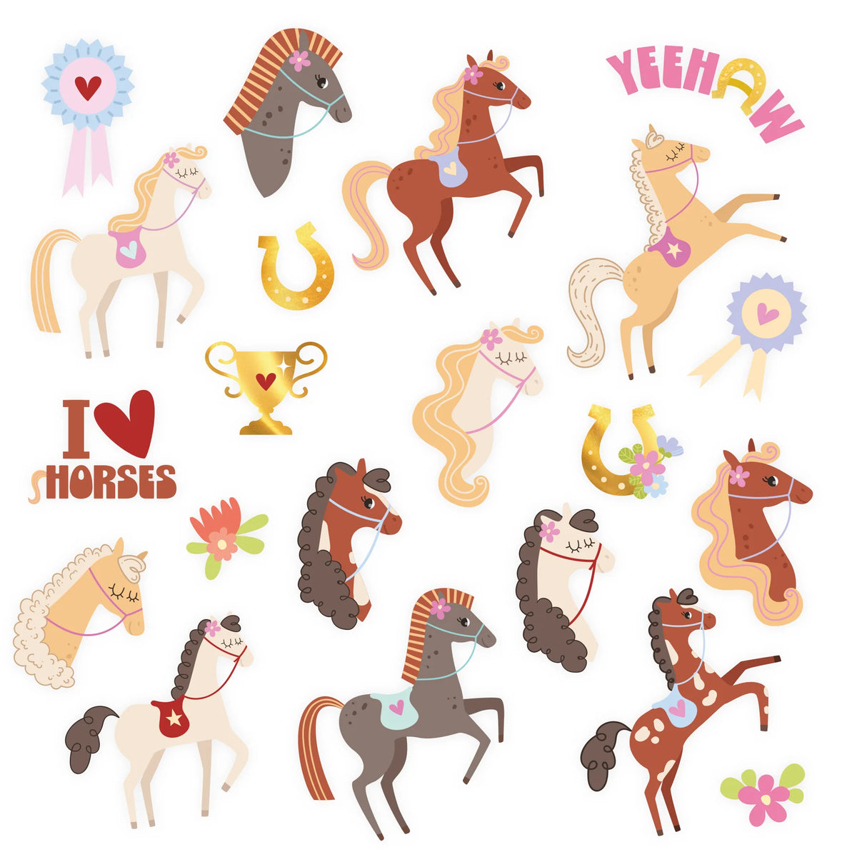 Paarden Tattoos 21 Stuks