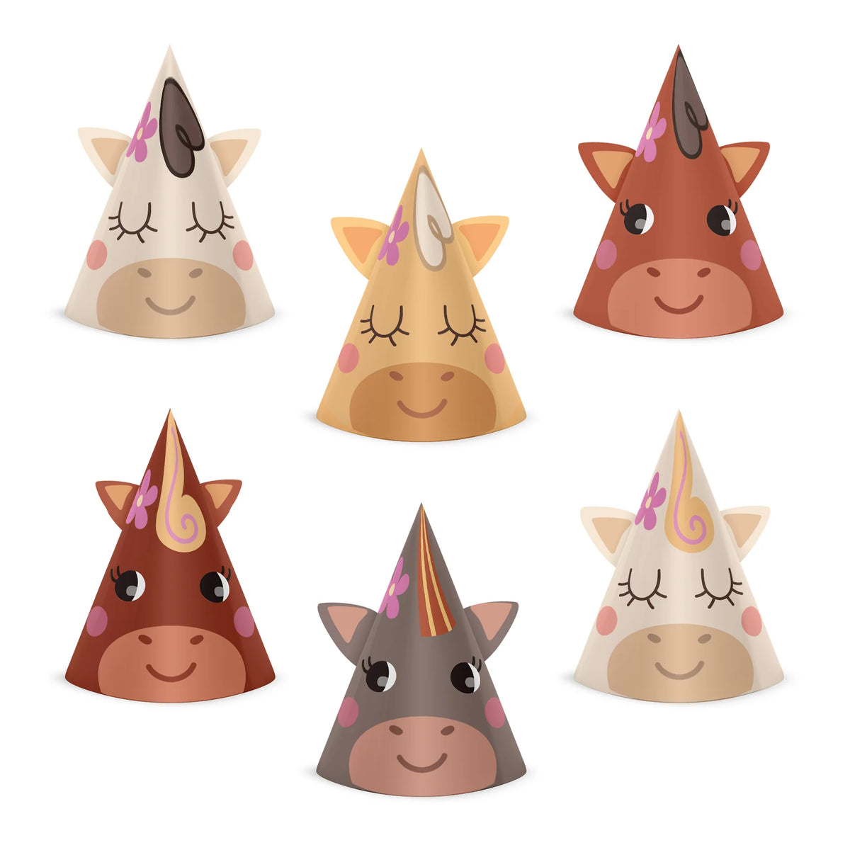 Paarden Feesthoedjes 6 Stuks