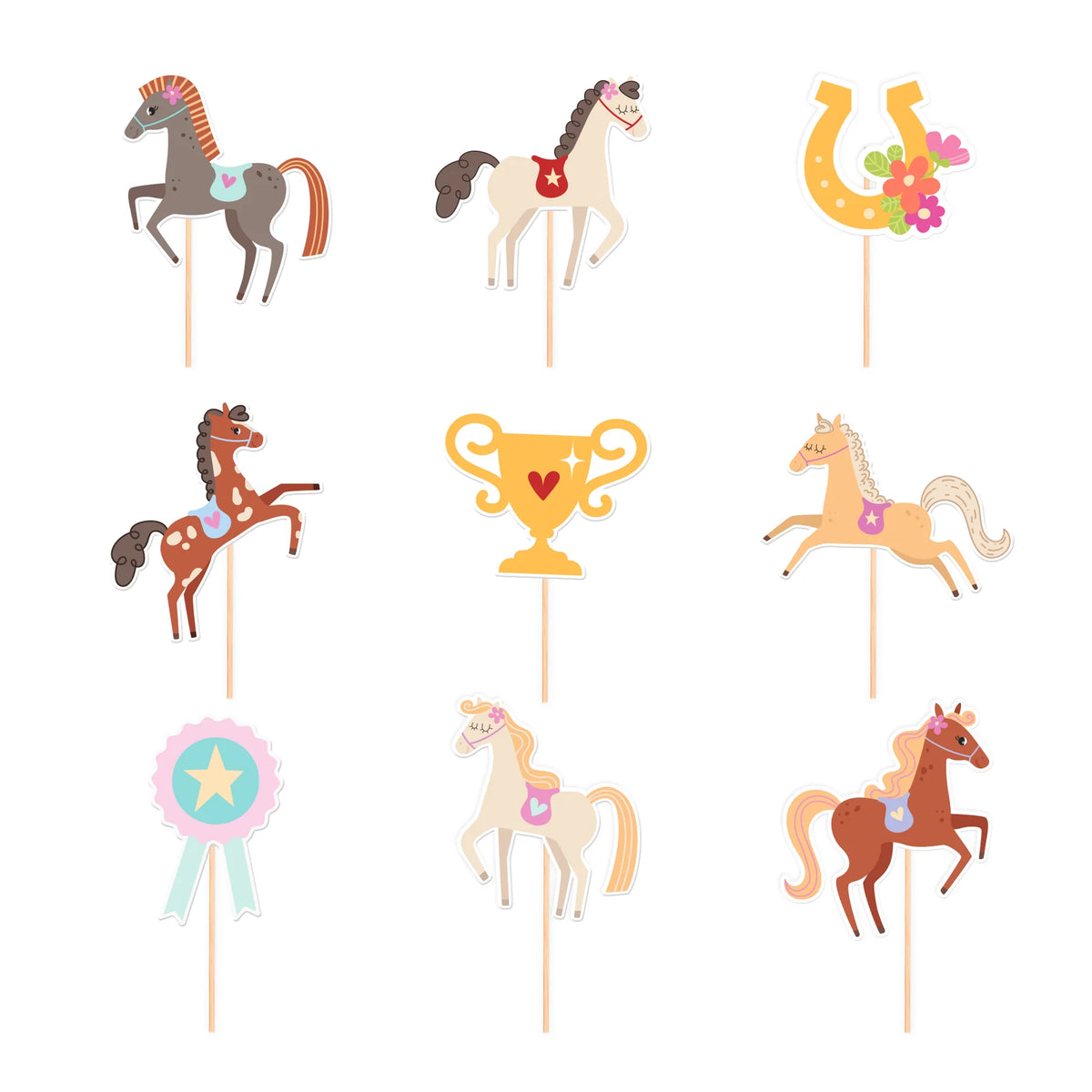 Paarden Prikkers 9 Stuks