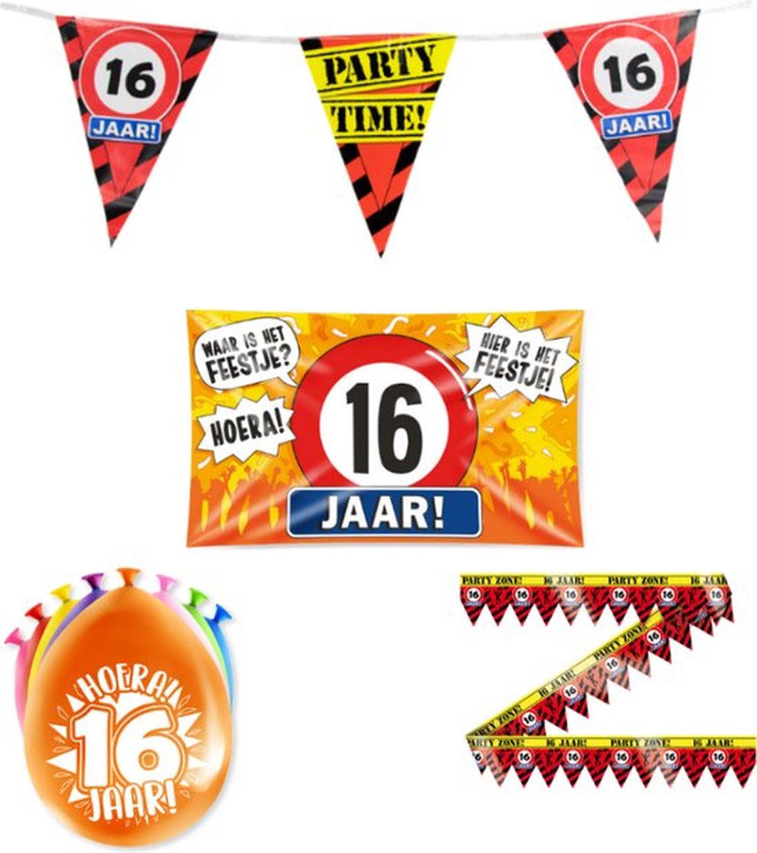 16 jaar versiering pakket 11-delig