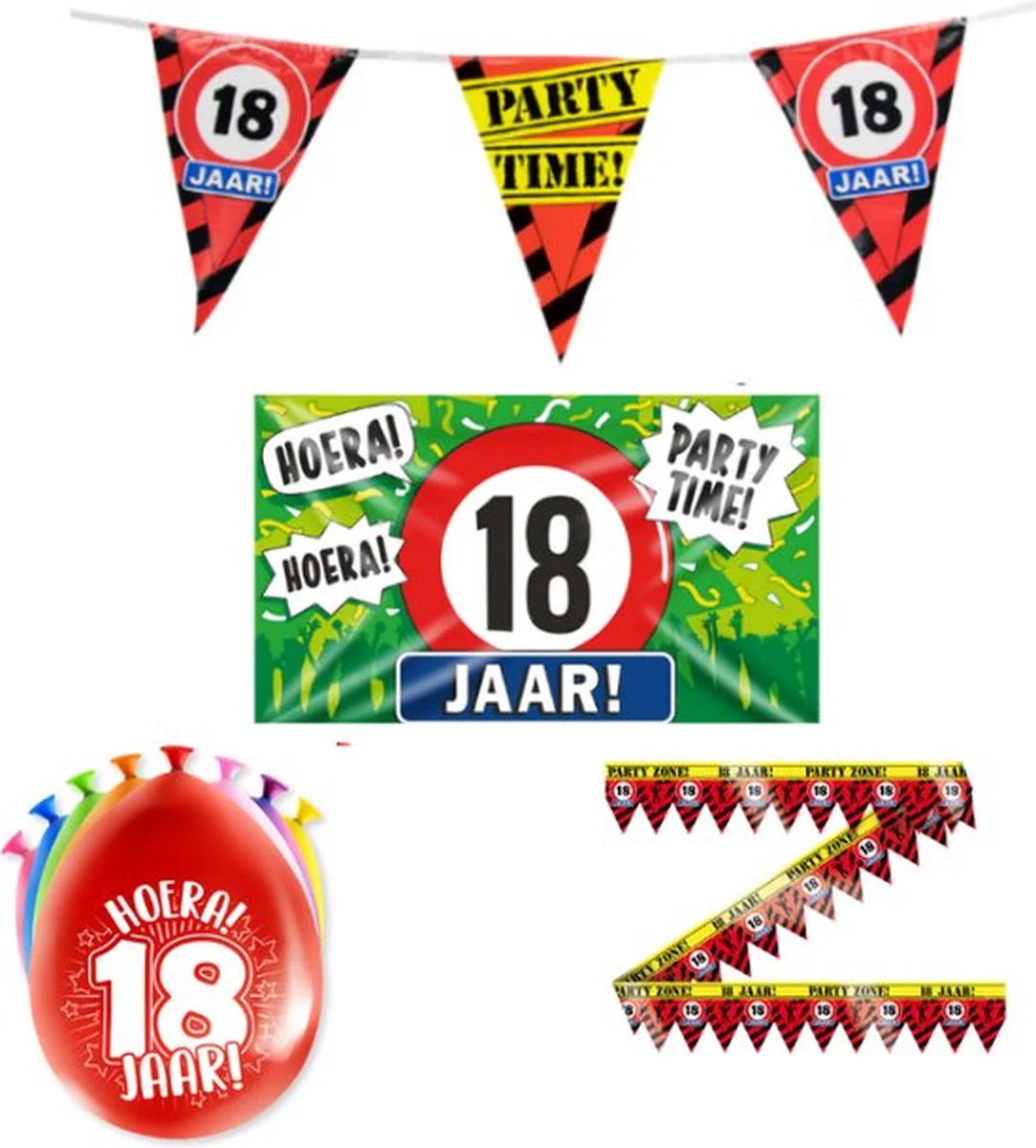 18 jaar versiering pakket 11-delig