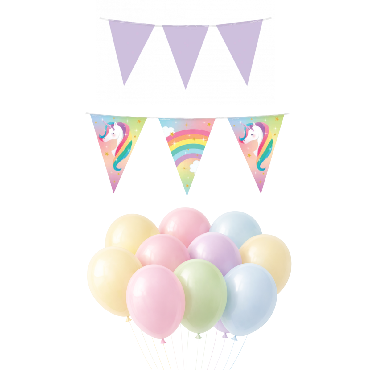 Eenhoorn Versiering Pakket 12-Delig