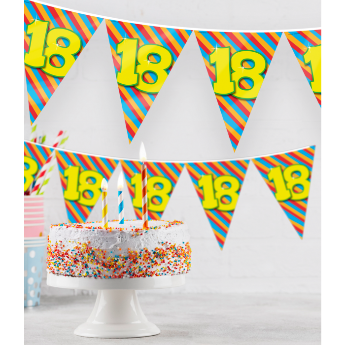 Vlaggenlijn Slinger 19 jaar Party 10 m