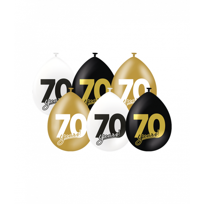 70 Jaar Ballonnen 30cm 6st