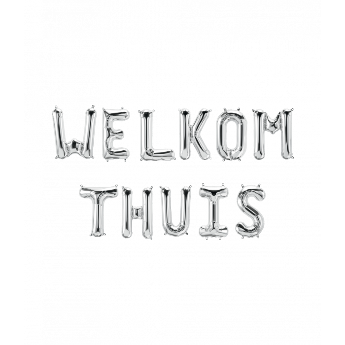 Welkom Thuis folieballonnen set goud 41cm