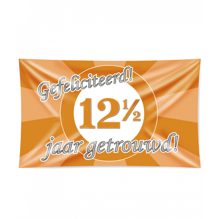 Gevelvlag 12,5 Jaar Getrouwd 150 cm