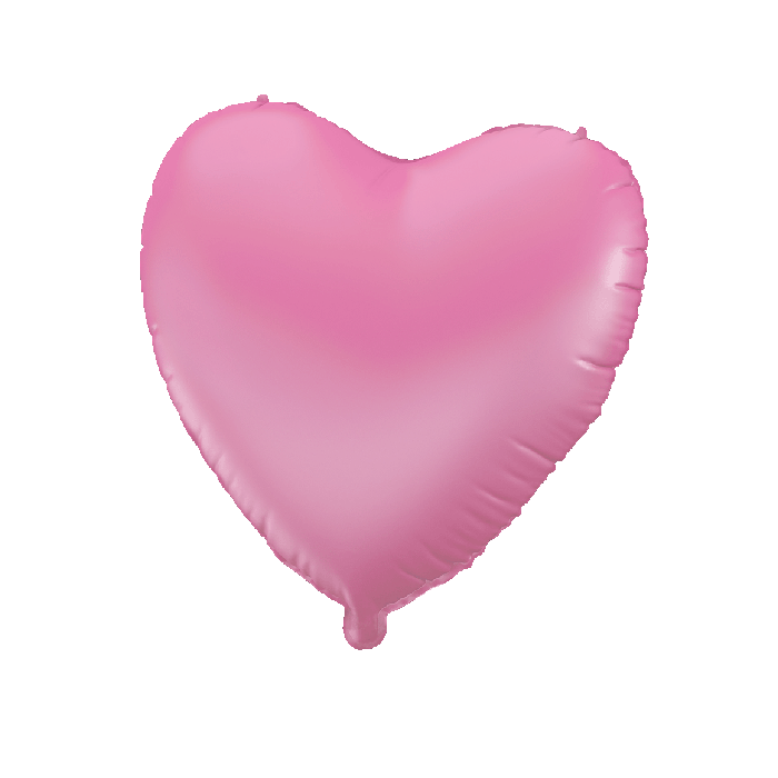 Hartvormige Folieballon Roze 45cm