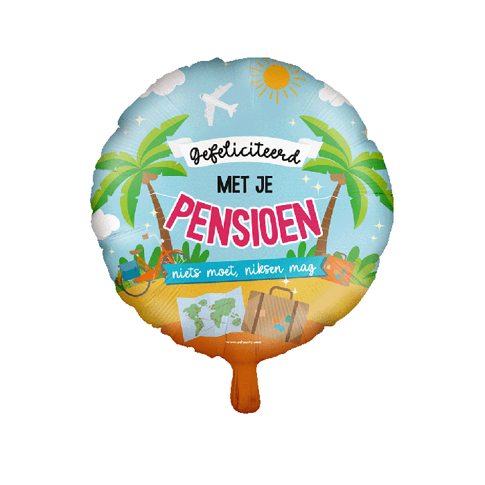 Gefeliciteerd met je Pensioen Folieballon 46cm