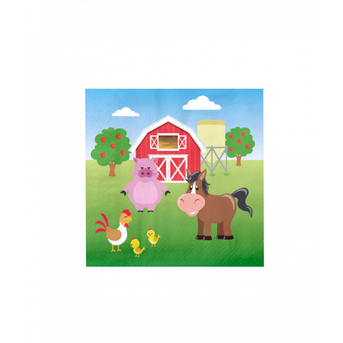 Servetten Boerderijdier 16st