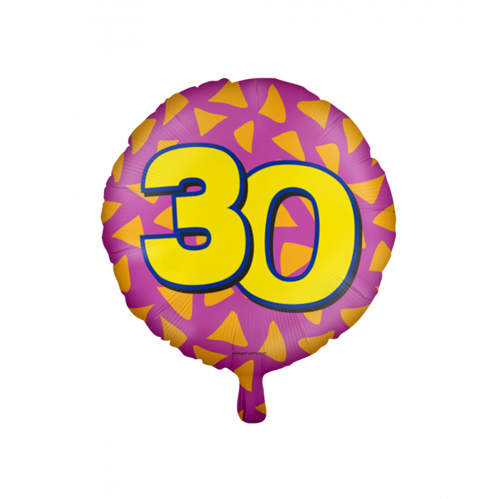 Helium ballon 30 jaar party 45cm