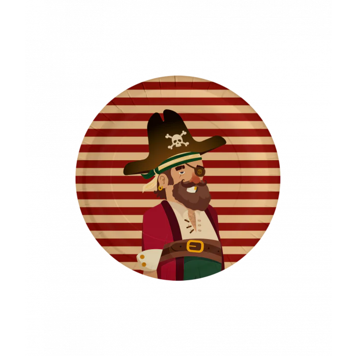 Borden Piraat 23cm 8st