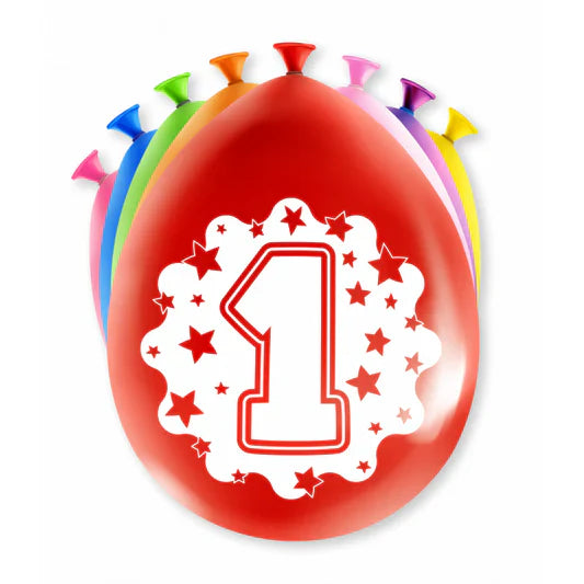1 Jaar Ballonnen Hoera 8st