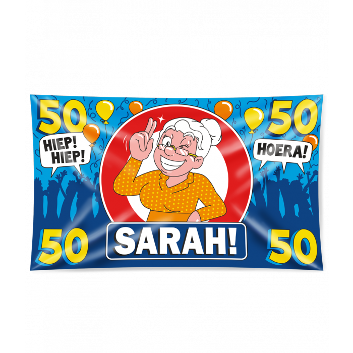 Gevelvlag XL Sarah 50 Jaar 150cm
