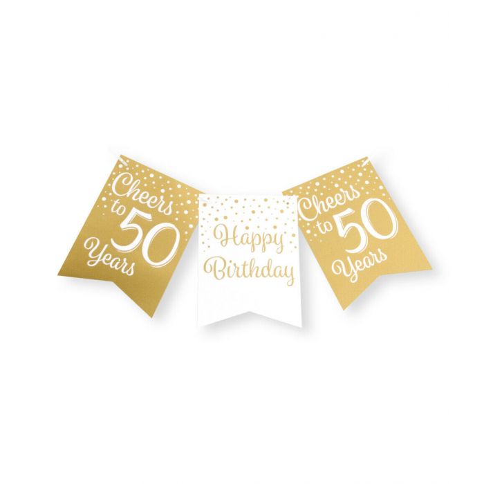 Slinger 50 Jaar Goud/Wit 6m