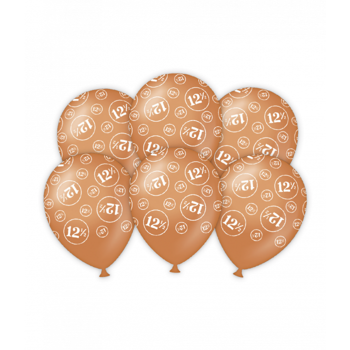 Ballonnen 12,5 Jaar Getrouwd 6 stuks