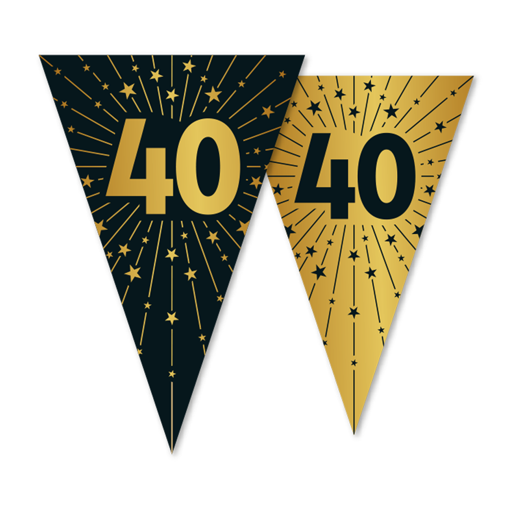 40 Jaar Slinger Goud Zwart 10m