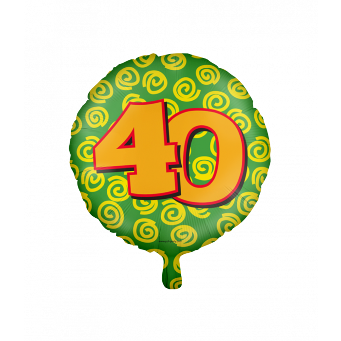 Helium ballon 40 jaar party 45cm