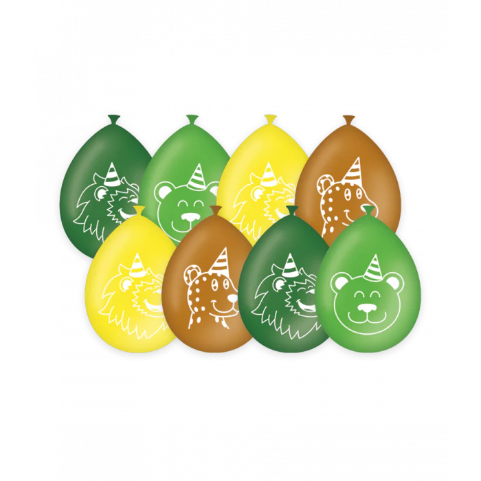 Ballonnen Wilde Dieren 30cm 8st