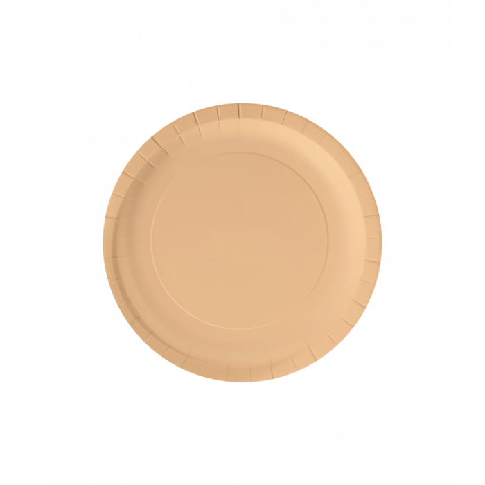 Bordjes Pastel Oranje 23cm 8st