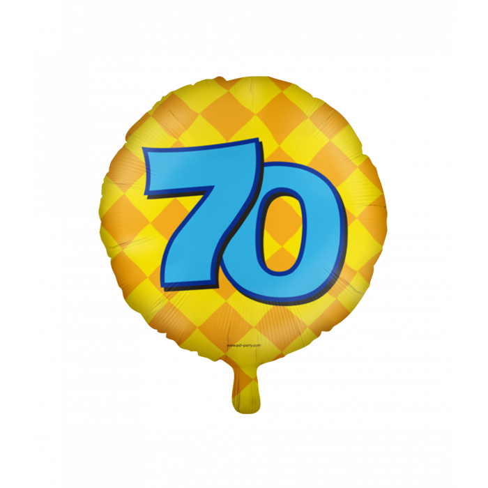 Helium ballon 70 jaar party 45cm