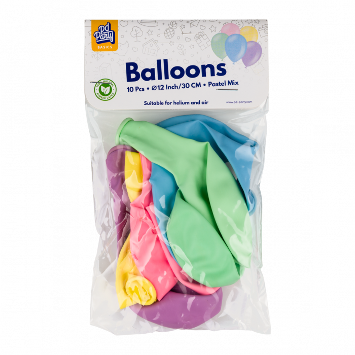 Ballonnen Pastel Mix 10st