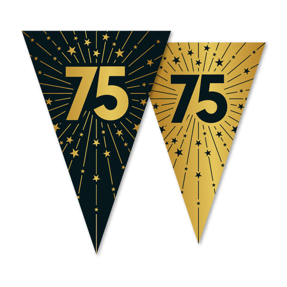 75 Jaar Slinger Goud Zwart 10m