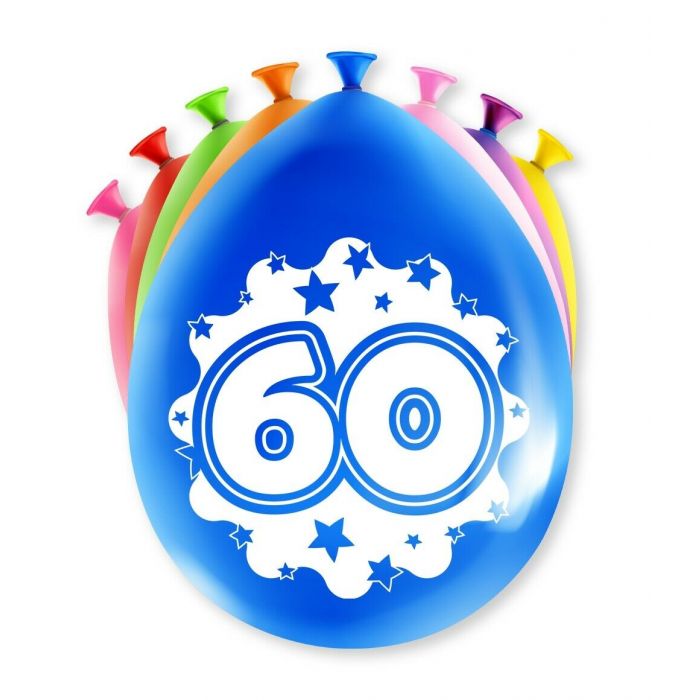 Ballonnen 60 jaar party 30cm 8st