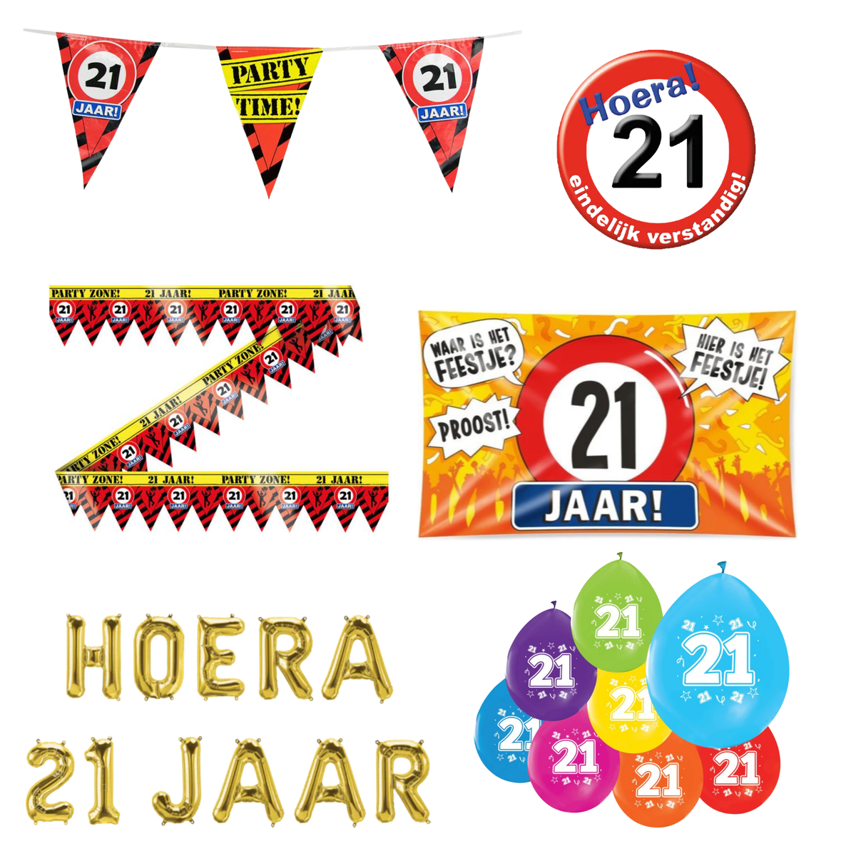 21 Jaar Versiering Pakket XL 14-Delig